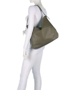 Abro Shoulder Bags|Hobo Bags-Agave Carina Hobo bag grained leather