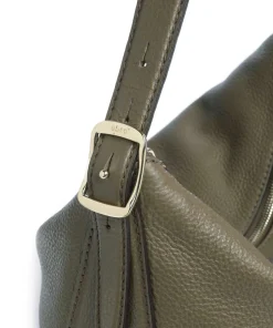Abro Shoulder Bags|Hobo Bags-Agave Carina Hobo bag grained leather