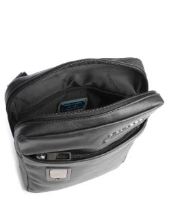 Piquadro Crossbody Bags-AKRON Crossbody bag 10″ fine grain cow leather