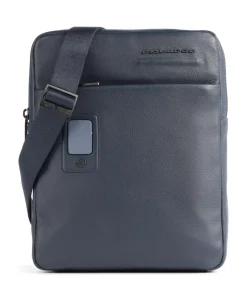 Piquadro Crossbody Bags-AKRON Crossbody bag 10″ fine grain cow leather