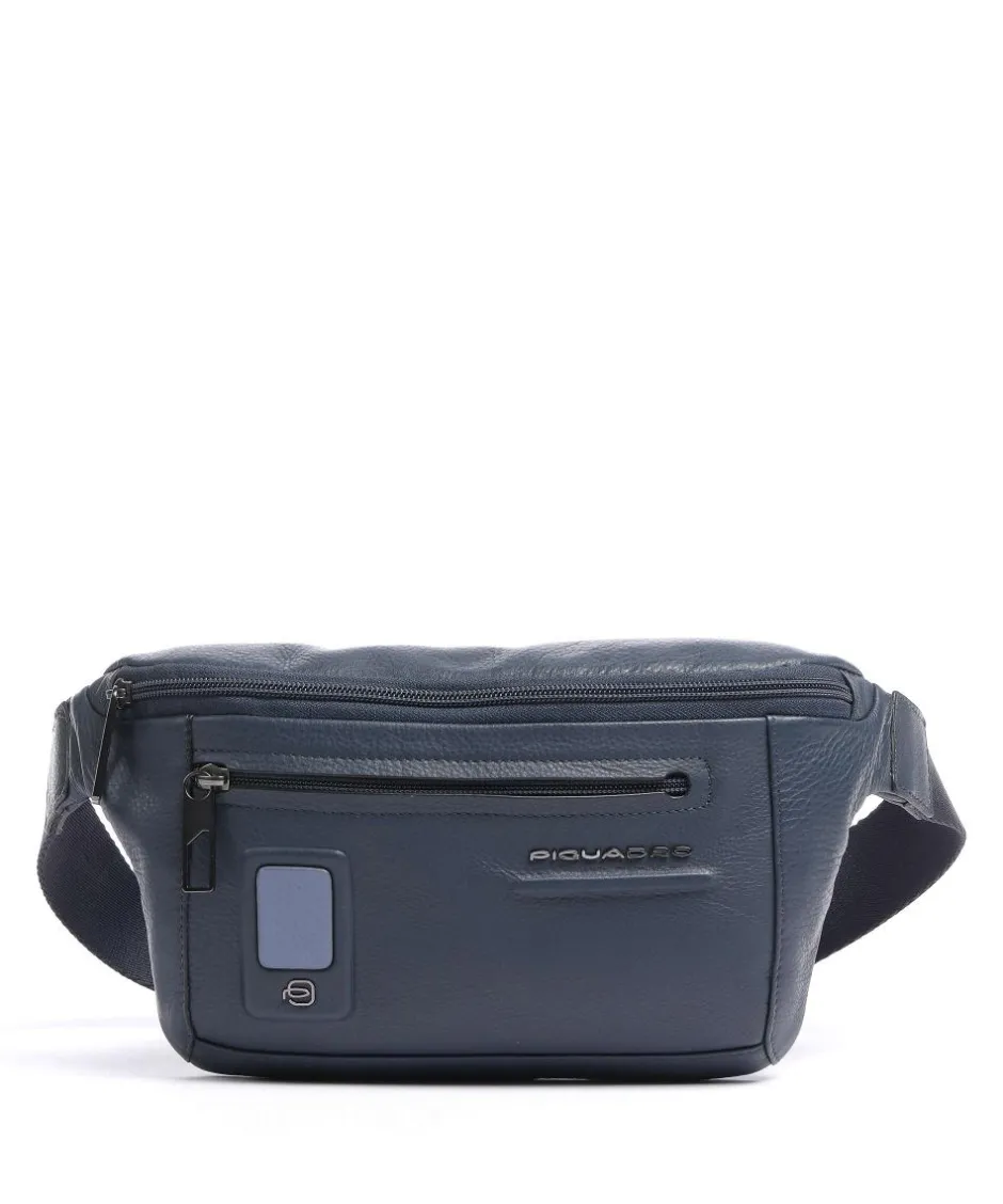 Piquadro Fanny Packs|Crossbody Bags-AKRON Fanny pack grained cow leather