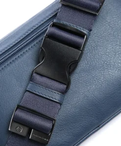 Piquadro Fanny Packs|Crossbody Bags-AKRON Fanny pack grained cow leather
