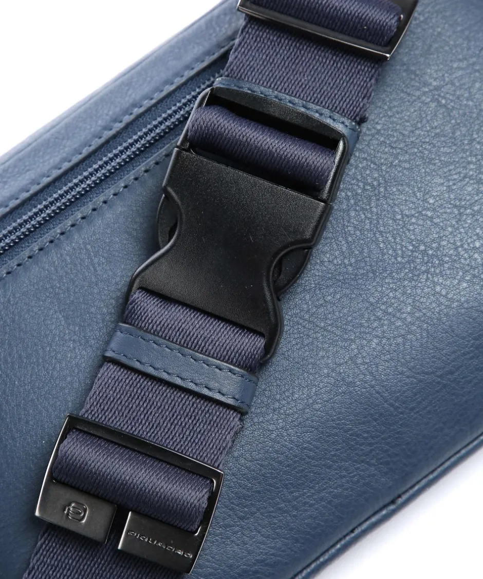 Piquadro Fanny Packs|Crossbody Bags-AKRON Fanny pack grained cow leather