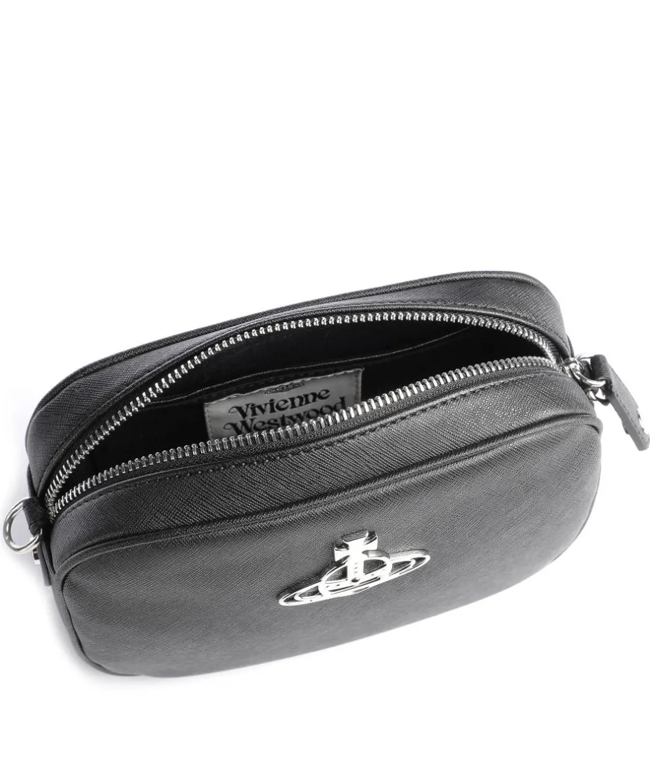 Vivienne Westwood Crossbody Bags-Anna Saffiano Biogreen Crossbody bag imitation leather