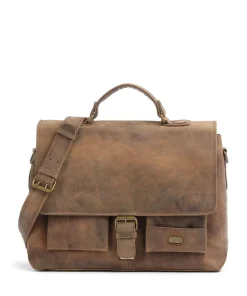 Harold Business- & Laptop Bags-Antic Briefcase 15″ brushed leather