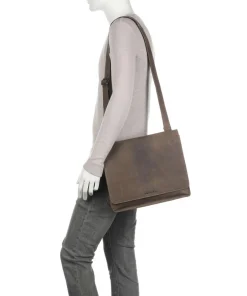 Harold Shoulder Bags-Antic M Shoulder bag 13″ pull-up cow leather