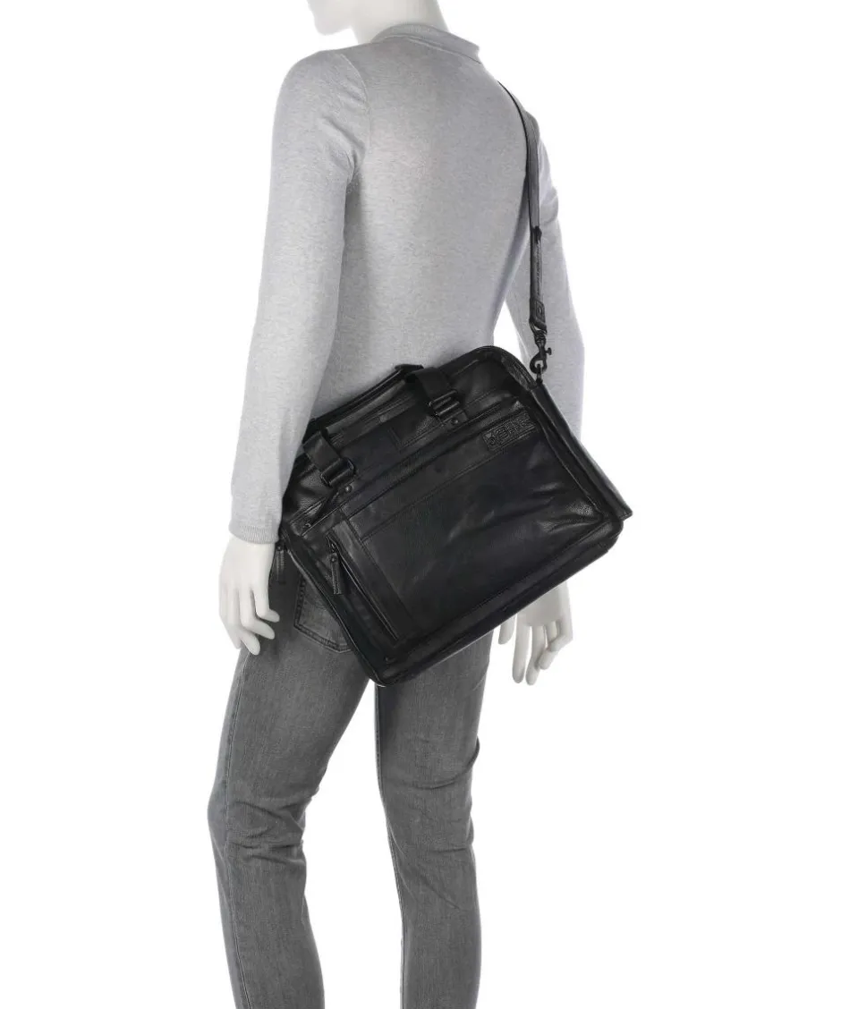 Spikes & Sparrow Business- & Laptop Bags-Apache Brutus Briefcase 15″ fine grain leather