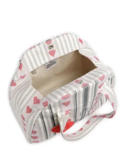 Vivienne Westwood Handbags-Archive Linen Heart Stripes Large Handbag fabric