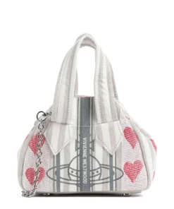 Vivienne Westwood Handbags|Crossbody Bags-Archive Linen Heart Stripes Mini Crossbody bag fabric