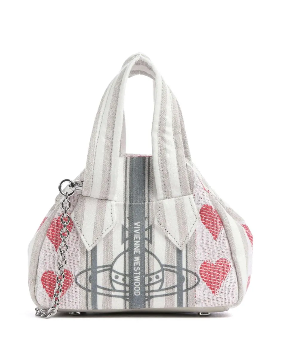 Vivienne Westwood Handbags|Crossbody Bags-Archive Linen Heart Stripes Mini Crossbody bag fabric