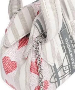 Vivienne Westwood Handbags|Crossbody Bags-Archive Linen Heart Stripes Mini Crossbody bag fabric
