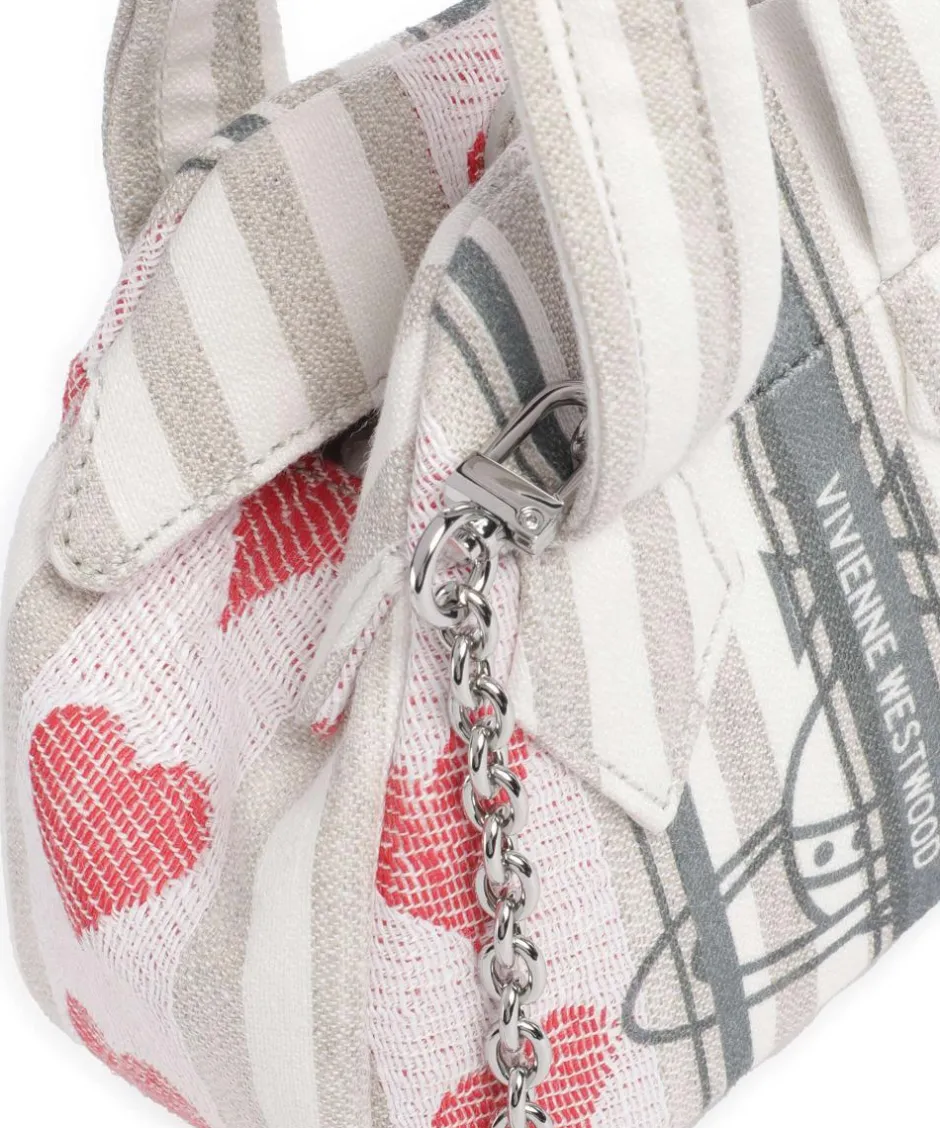 Vivienne Westwood Handbags|Crossbody Bags-Archive Linen Heart Stripes Mini Crossbody bag fabric