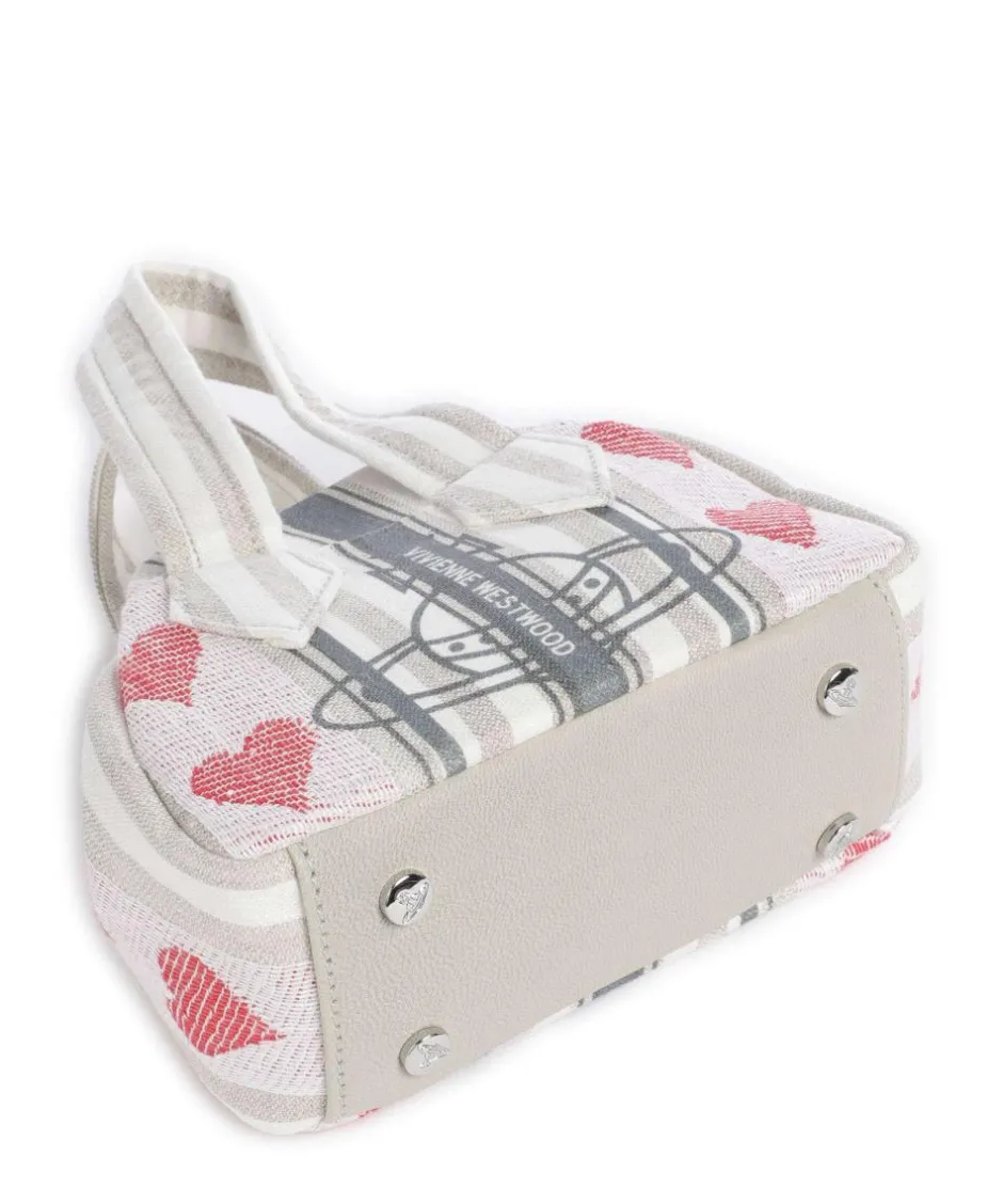 Vivienne Westwood Handbags|Crossbody Bags-Archive Linen Heart Stripes Mini Crossbody bag fabric
