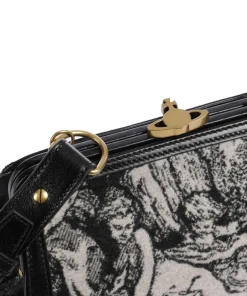 Vivienne Westwood Crossbody Bags-Ascot Frame Venus Wool Jacquard Crossbody bag fabric