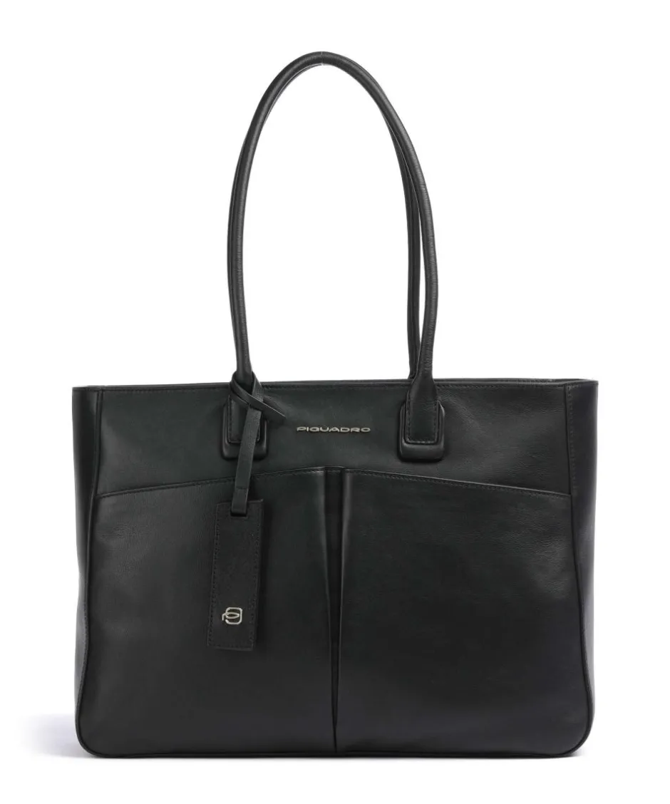 Piquadro Tote Bags-Ashley Tote bag 15″ fine grain cow leather