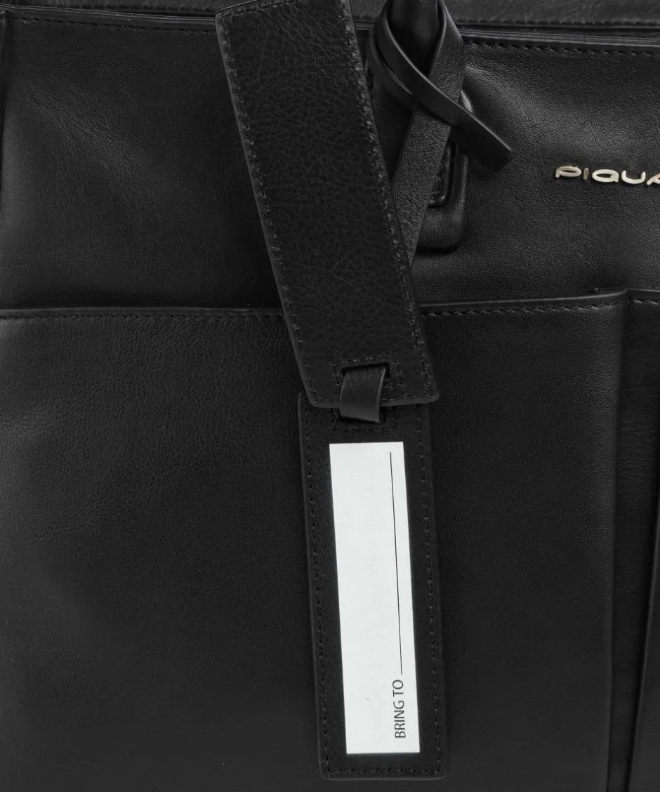 Piquadro Tote Bags-Ashley Tote bag 15″ fine grain cow leather