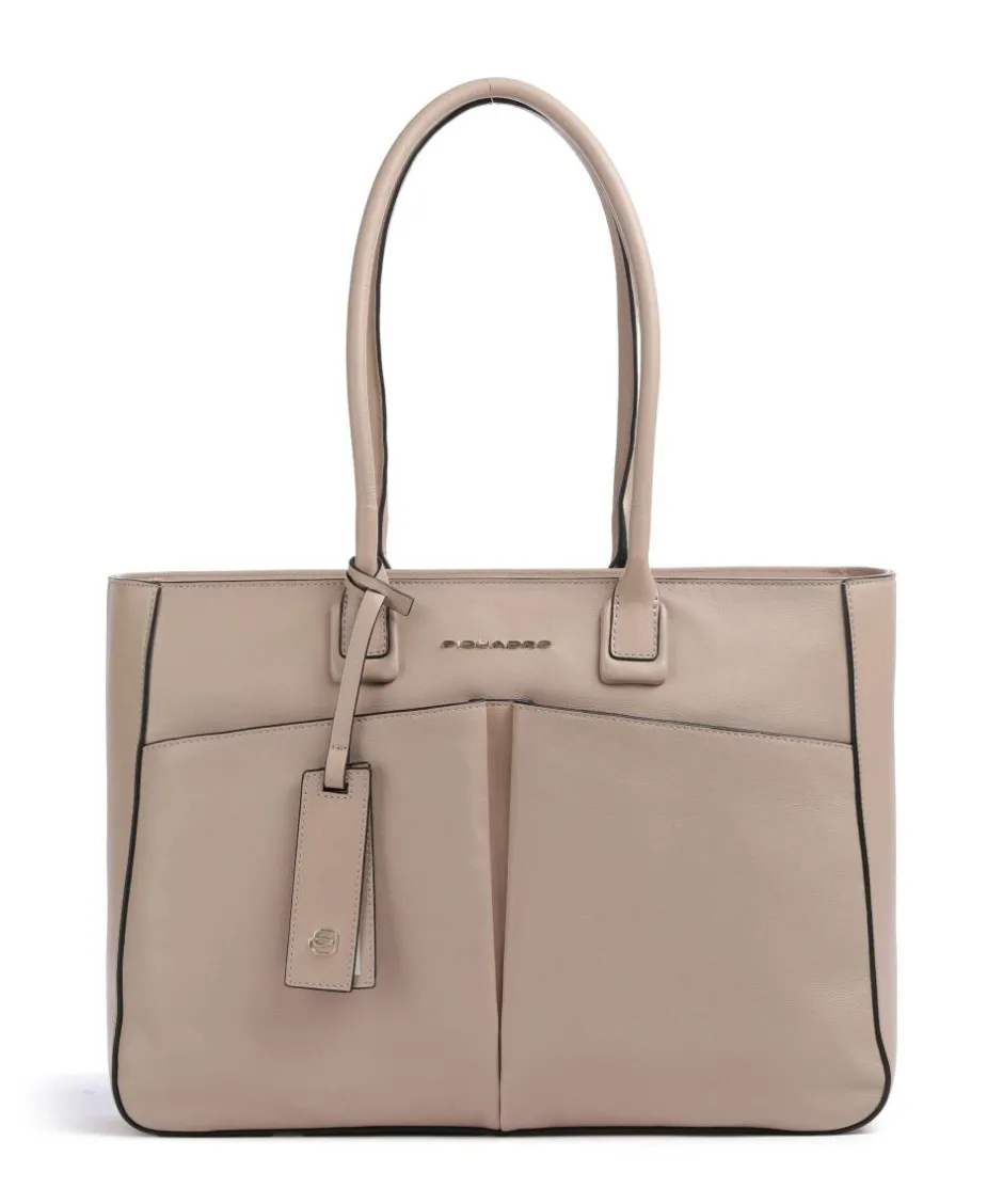 Piquadro Tote Bags-Ashley Tote bag 15″ fine grain cow leather