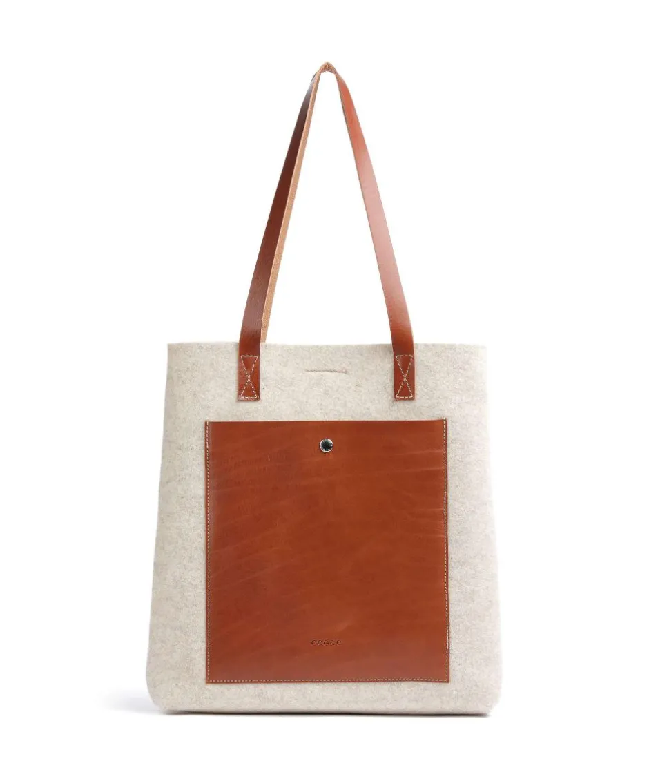 Castelijn & Beerens Tote Bags-Babette Tote bag fine grain leather, fabric