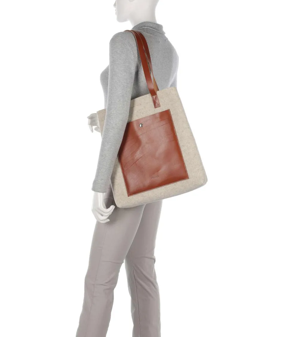 Castelijn & Beerens Tote Bags-Babette Tote bag fine grain leather, fabric