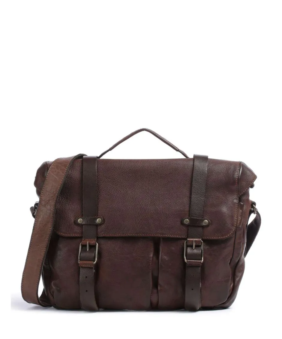 Aunts & Uncles Business- & Laptop Bags|Crossbody Bags-Barbershop Bandholz Messenger bag fine grain leather