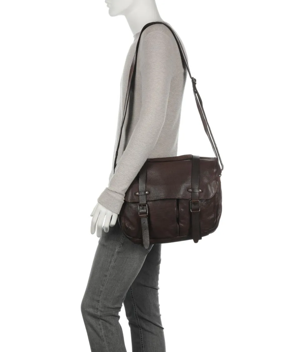 Aunts & Uncles Business- & Laptop Bags|Crossbody Bags-Barbershop Bandholz Messenger bag fine grain leather
