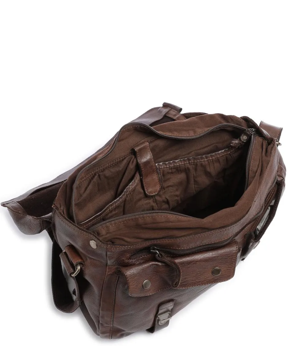 Aunts & Uncles Business- & Laptop Bags|Crossbody Bags-Barbershop Bandholz Messenger bag fine grain leather