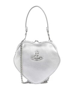 Vivienne Westwood Clutch & Evening Bags|Shoulder Bags-Belle Heart Frame Re-Vegan Grain Shoulder bag imitation leather