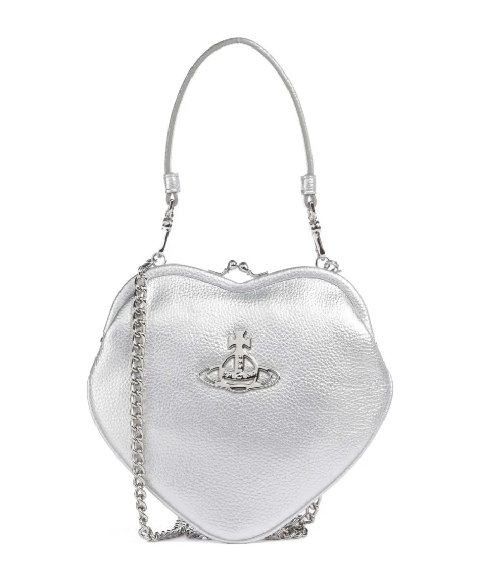 Vivienne Westwood Clutch & Evening Bags|Shoulder Bags-Belle Heart Frame Re-Vegan Grain Shoulder bag imitation leather