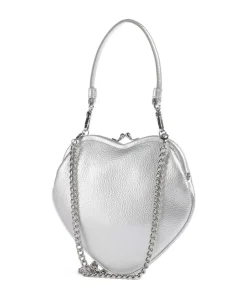 Vivienne Westwood Clutch & Evening Bags|Shoulder Bags-Belle Heart Frame Re-Vegan Grain Shoulder bag imitation leather