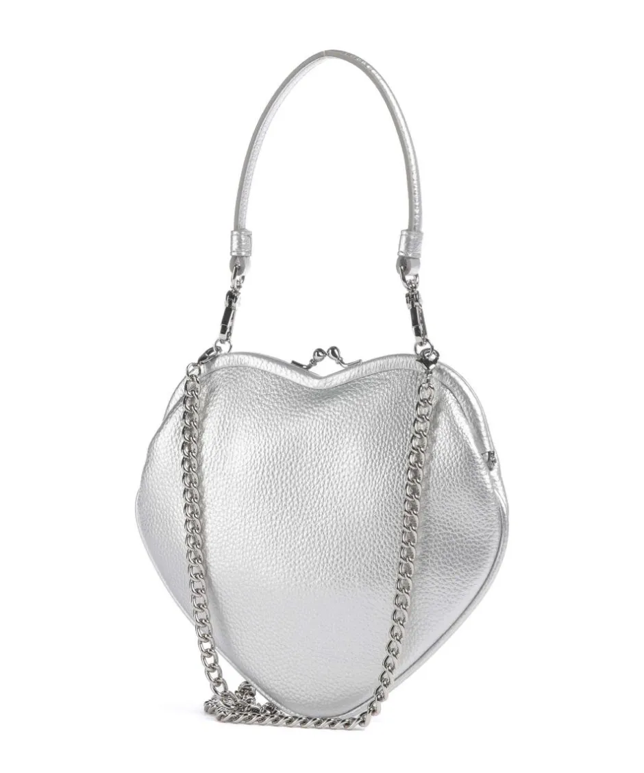 Vivienne Westwood Clutch & Evening Bags|Shoulder Bags-Belle Heart Frame Re-Vegan Grain Shoulder bag imitation leather