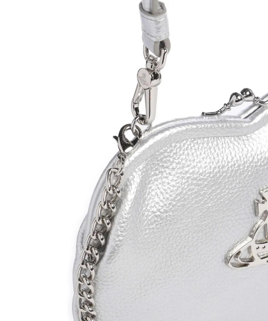 Vivienne Westwood Clutch & Evening Bags|Shoulder Bags-Belle Heart Frame Re-Vegan Grain Shoulder bag imitation leather