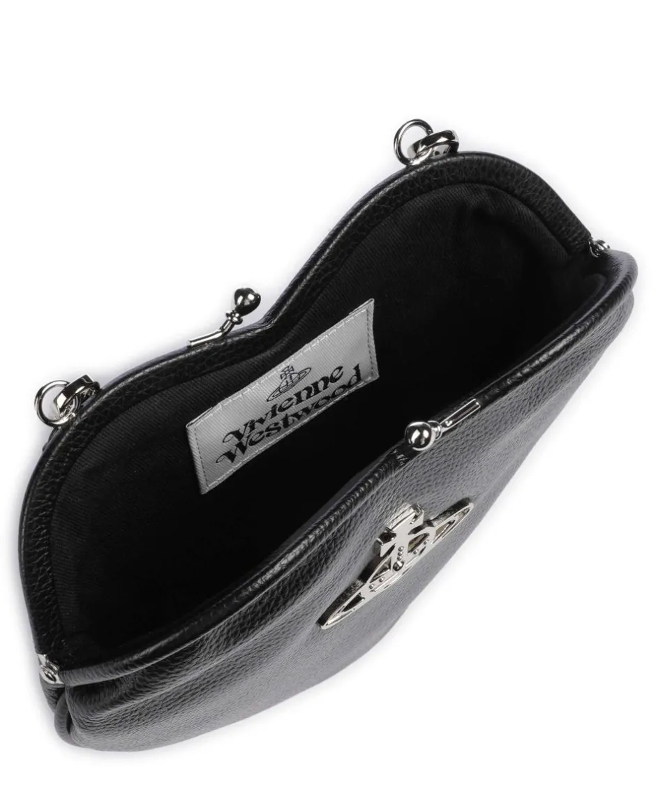 Vivienne Westwood Shoulder Bags|Handbags-Belle Heart Frame Re-Vegan Grain Shoulder bag imitation leather