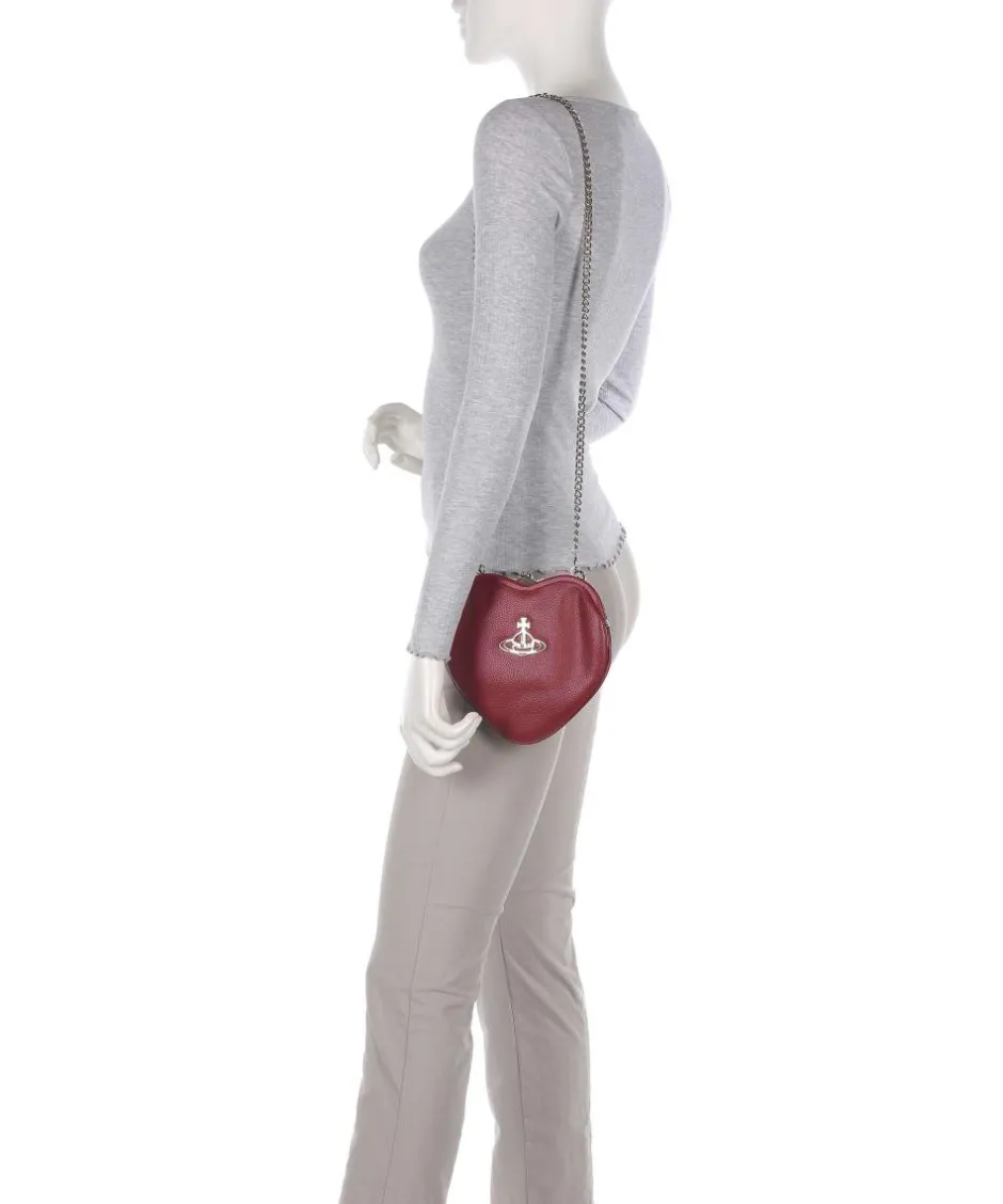 Vivienne Westwood Shoulder Bags|Handbags-Belle Heart Frame Re-Vegan Grain Shoulder bag imitation leather