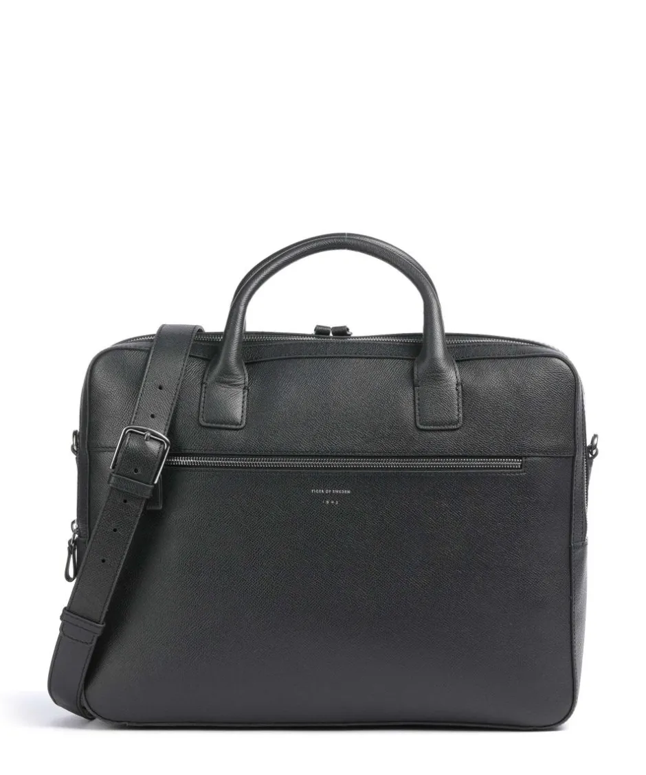 Tiger of Sweden Business- & Laptop Bags-Beridare Briefcase 17″ grained cow leather