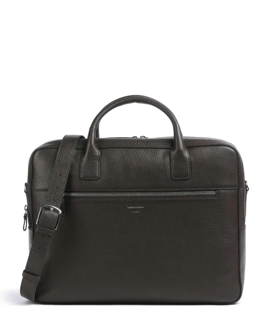 Tiger of Sweden Business- & Laptop Bags-Beridare Briefcase 15″ grained cow leather