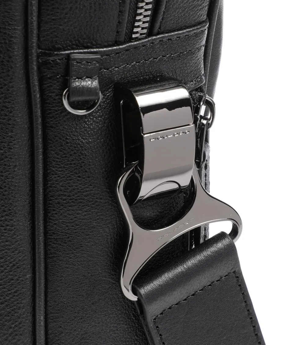 Piquadro Business- & Laptop Bags-Square Briefcase 15″ fine grain cow leather