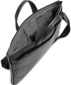 Piquadro Business- & Laptop Bags-Square Briefcase 15″ fine grain cow leather