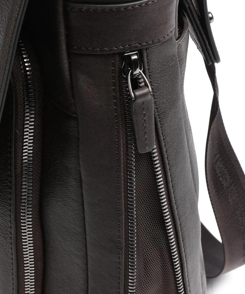 Piquadro Business- & Laptop Bags-Black Square Briefcase 15″ leather