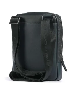 Piquadro Crossbody Bags-Black Square Crossbody bag grained cow leather