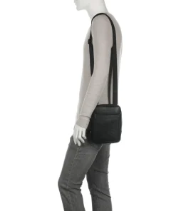 Piquadro Crossbody Bags-Square Crossbody bag grained cow leather