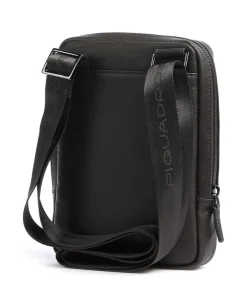 Piquadro Crossbody Bags-Black Square Crossbody bag grained cow leather