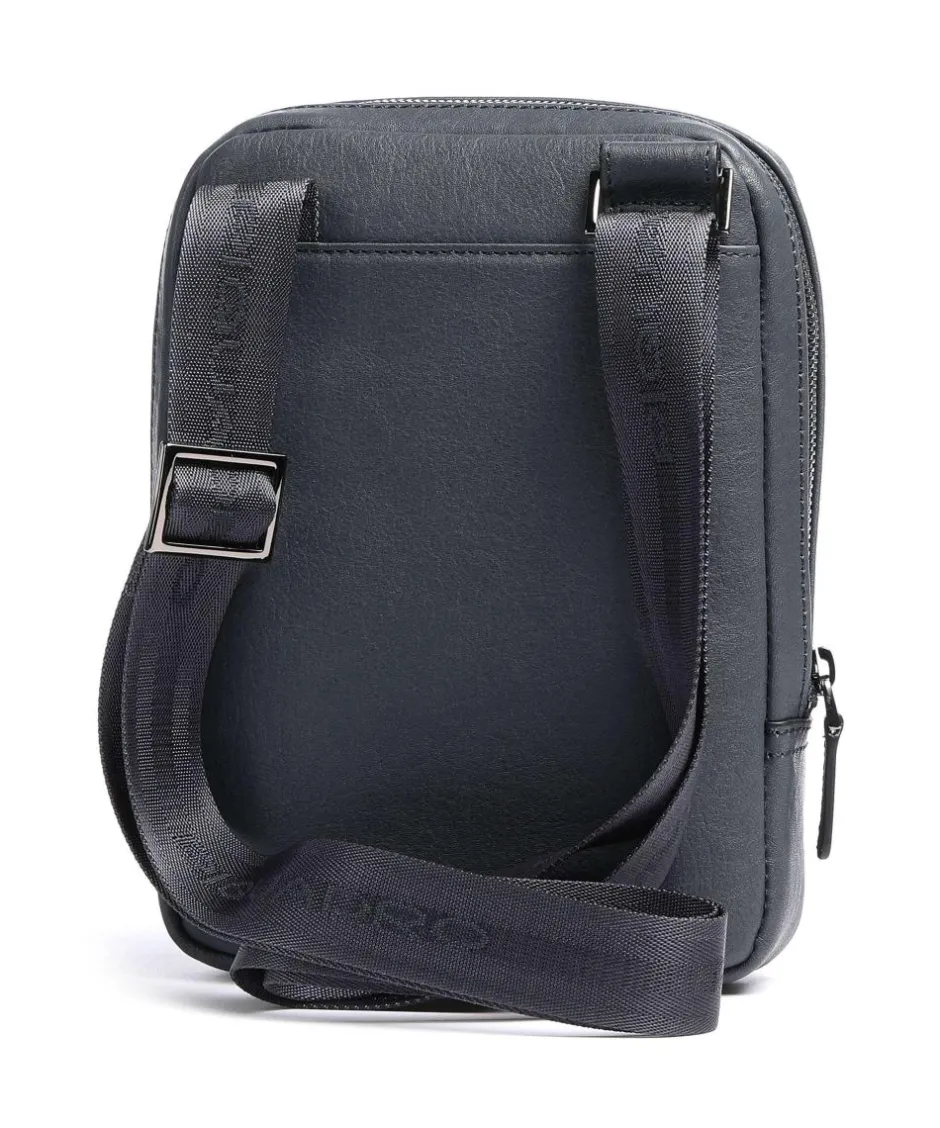 Piquadro Crossbody Bags-Black Square Crossbody bag grained cow leather