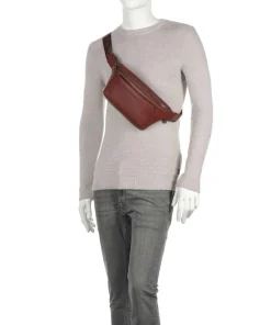 Piquadro Fanny Packs|Crossbody Bags-Black Square Fanny pack grained cow leather