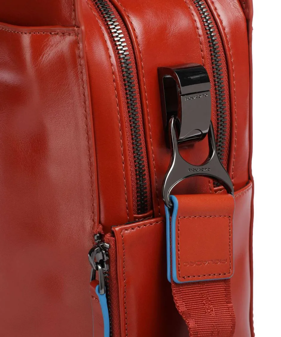 Piquadro Business- & Laptop Bags-Blue Square Briefcase 15″ fine grain cow leather