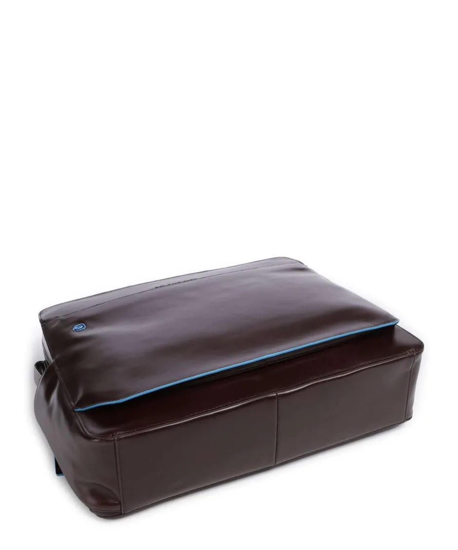 Piquadro Business- & Laptop Bags-Blue Square Briefcase 15″ fine grain cow leather