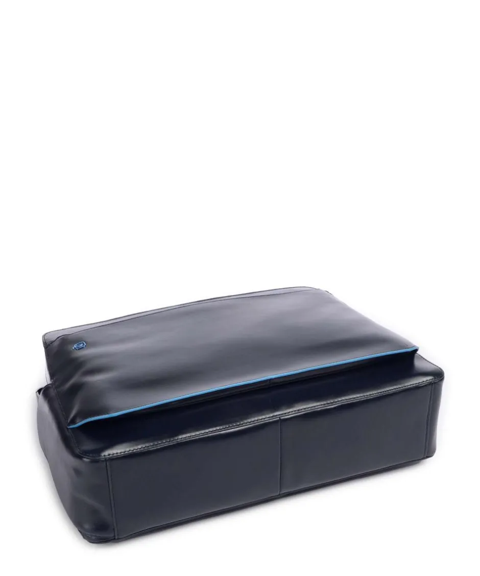 Piquadro Business- & Laptop Bags-Blue Square Briefcase 15″ fine grain cow leather