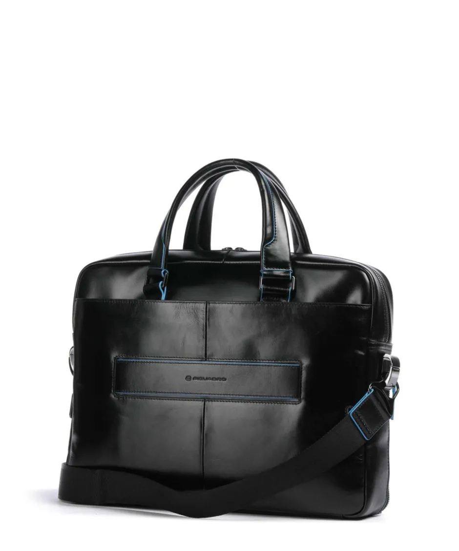 Piquadro Business- & Laptop Bags-Blue Square Briefcase 15″ leather