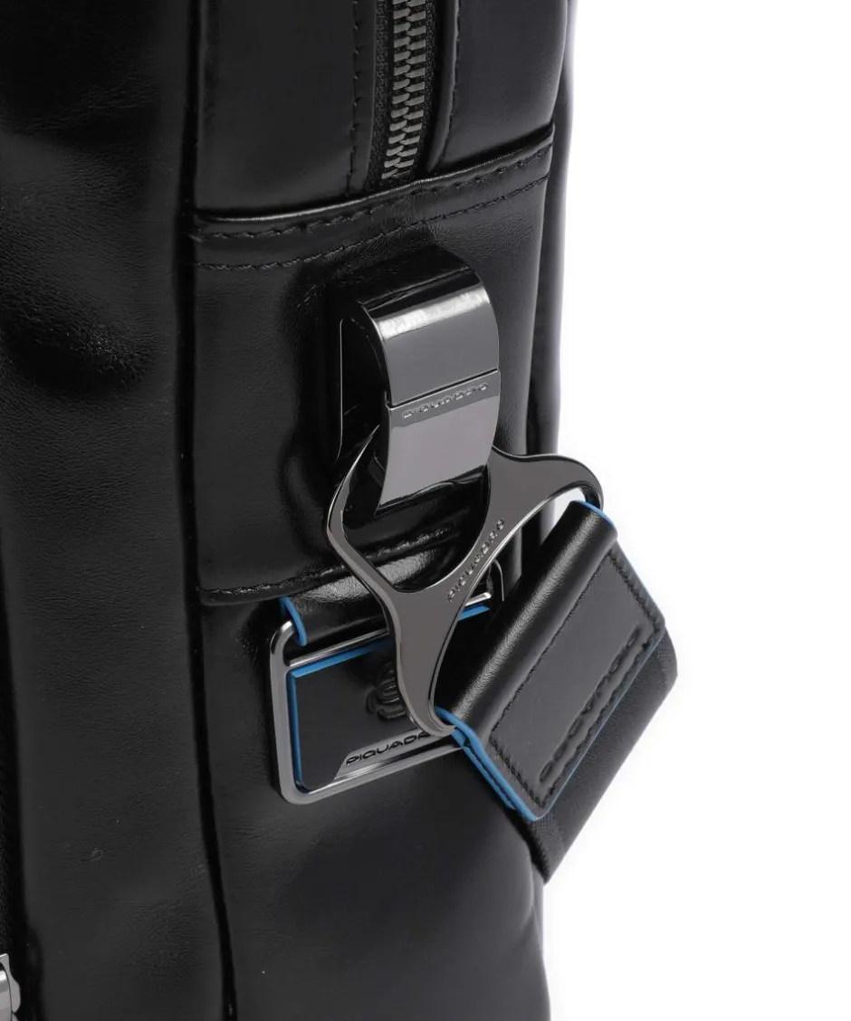 Piquadro Business- & Laptop Bags-Blue Square Briefcase 15″ leather
