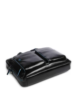 Piquadro Business- & Laptop Bags-Blue Square Briefcase 15″ leather