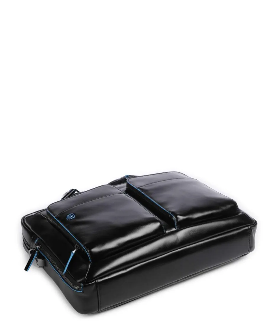 Piquadro Business- & Laptop Bags-Blue Square Briefcase 15″ leather